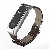 Colorful Ersatzarmbänder für Xiaomi Mi Band 2,Smart Armbanduhr,Smart Watch Band,Uhrenarmbänder für Xiaomi Mi Band 2 (Kunstleder_Braun)