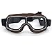 Produktbild Ocamo Leder Vintage Scooter Brillen Pilot Ski Sonnenbrille Helm Eyewear Brown Transparent