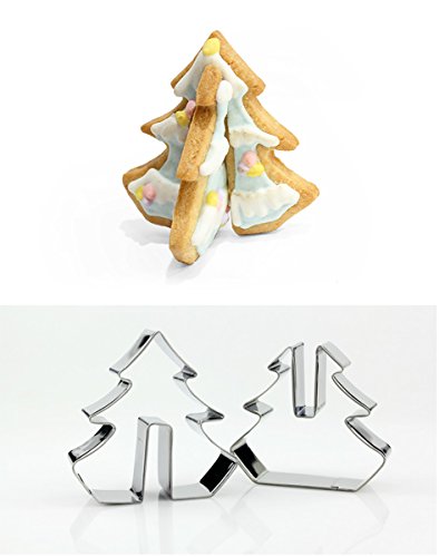 Ausstechformen – 3D-Modellogic Ausstecher auf Karte Weihnachten Starter-Set mit 8 Teile Fondant Auswerfer Stempel Ausstechform aus Edelstahl - 3