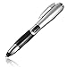 Produktbild Tutoy 3 in 1 Kapazitive Harter Screenn Pen mit LED Flashight Kugelschreiber-Schwarz
