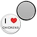 I Love Chickens - 55mm Round Compact Mirror