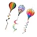 Produktbild MagiDeal 3 Stück Windspiel Ballon Windrad Heißluftballon Twist Rainbow mit lockigen Schwanz - Mehrfarbig