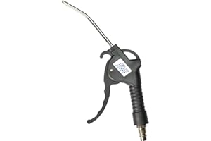 FIAC Pistola Aria Compressa con Ugello da 3,8mm, Pistola di Soffiaggio a Canna Curva da 10cm, Accessorio Compressori, Corpo in Plastica Isolante, Pressione Max. 8 Bar, Nero