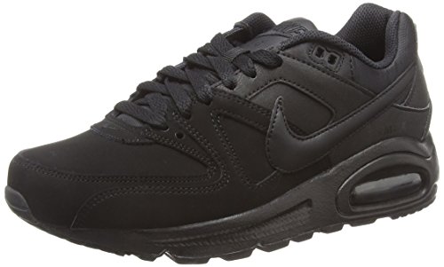 Nike Air Max Command Leather, Chaussures de Running Entrainement Garçon, Multicolore-Negro / Gris (Black / Black-Anthracite), 38 1/2 EU