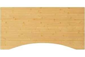 Homgoday Tablero de Escritorio de bambú 80x40x4 cm, Superficie de Mesa Comedor Sala de Estar Oficina Mueble Encimera Mesa Tapa Accesorios para escritorios Type1