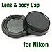Produktbild Souked Objektivrückdeckel und Kamera- Gehäusedeckel für Nikon D7000 D5100 D5000