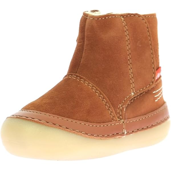 Kickers Sitrouille WPF - Bottines Fille Noir - Semelle Coussinée Antidérapante - Tige Cheville - Fermeture Scratch