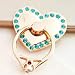 Produktbild jinwo Wunderbare 2 Stück Chic Fingerring Ständer für Smartphone drehbare Halterung Telefonhalterung für Zuhause Dekoration Sky Blue(Single Gold Bag)