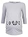Happy Mama. Women's Maternity Love and Little Feet Funny Print T-shirt Top. 548p (Grey, UK 10/12)
