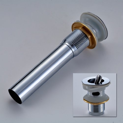 Auralum Ablaufgarnitur Siphon Waschbecken Pop Up Ablaufventil Push Up Abfluss + überlauf