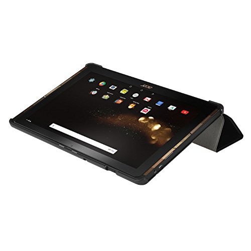 Acer Iconia Tab 10 A3-A40 hülle, IVSO® Ultra Schlank Superleicht Ständer Slim Leder zubehör Schutzhülle für Acer Iconia Tab 10 A3-A40 Tablet-PC perfekt geeignet, Smart Cover-Schwarz - 8