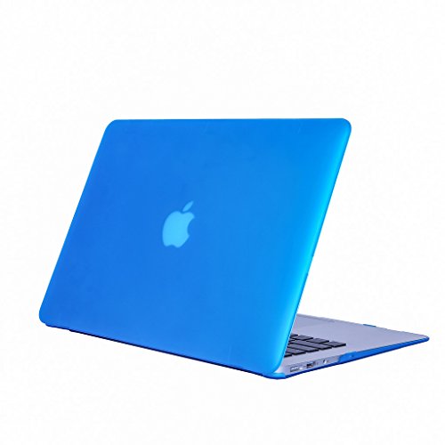 MacBook White 13” Hülle, DWaybox Frosted Rubberized Ultra Slim Hard Shell Hülle Schutzhülle für MacBook White 13-Inch A1342 / 207 / 516 (Azure Blue)