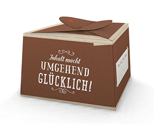 10 wunderschöne und lustige Kuchenboxen Schoko: was süßes ist immer gut für die seele für Kuchenstücke, Hochzeitstorte, Muffins, Cupcakes, mit Gastgeschenk befüllen für die Hochzeit, Deko Geschenkboxen, 150x117x100 mm - 2