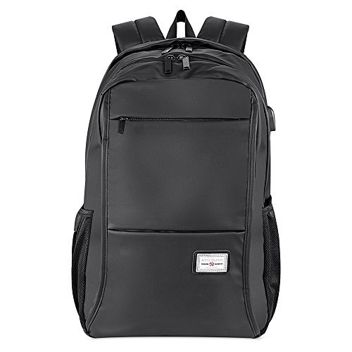 USB Mochila para Portatil / Notebook / Ordenador / PC Mochilas Escolares Backpack Laptop (15.6 '') (Negro-05)