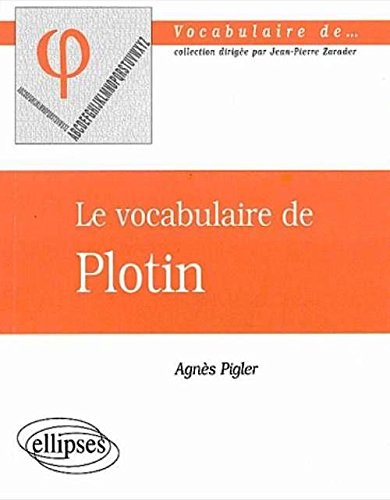 Download Le vocabulaire de Plotin