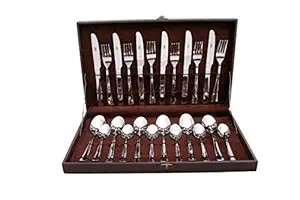 Shapes Stainless Steel Cutlery Set, Set of 24, Silver (SC/AC/24K)
