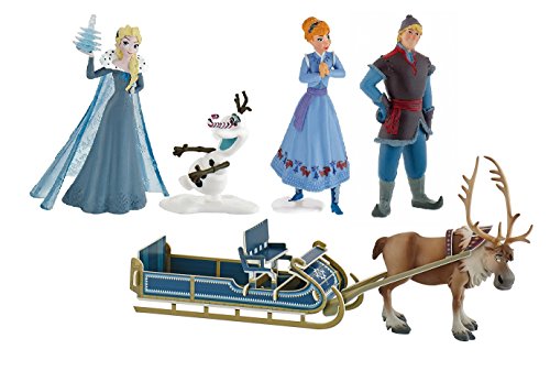 Preisvergleich Produktbild Bullyland Frozen - Olaf's Adventure Geschenk-Box 5.Figuren + Schlitten für Sven