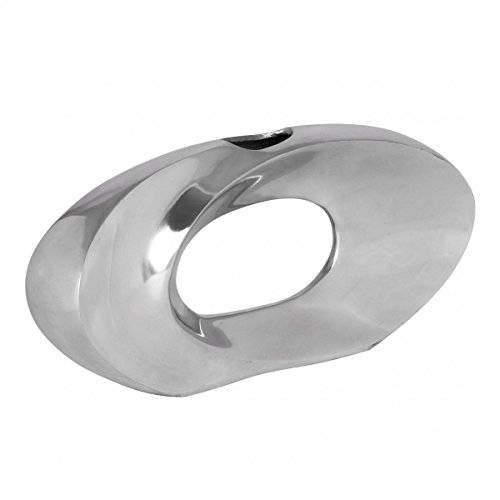 FineBuy Deko Vase aus Aluminium Blumenvase in silber - 4