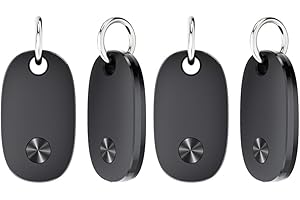 AOWOKA Air Tag Smart Tracker 4 Pack, Buscador de Objetos Bluetooth Funciona con Buscar Apple (Sólo iOS, Android NO Funciona) IP67 Impermeable, Batería Reemplazable, Localizador para Llaves, Maletas, Equipaje