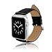 Produktbild MPTECK ® 42mm Schwarz Leder Uhrenarmband Strap Band für smart watch Apple Watch APPLE WATCH II Apple Watch Serie 1 Series 2