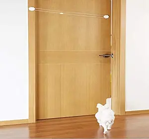 Pet Door Safety Gate Automatic Gate for Dogs Cats Applicable Bathroom Bedroom and Toilet Training White