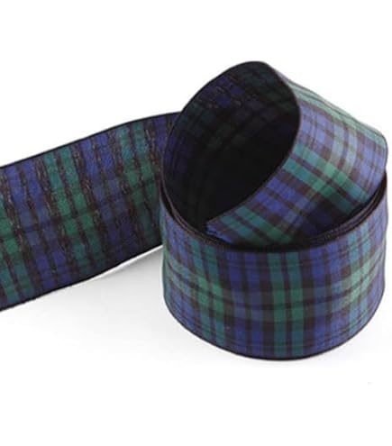 Nastro In Poliestere Berisfords Tartan Campbell - Bobina 25 Metri, 100% Lavabile Per Decorazioni Casa E Confezioni Regalo
