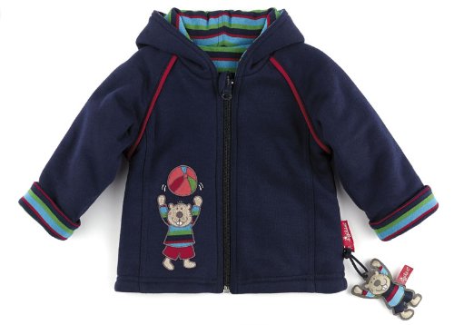 sigikid Baby Boys 0-24m Wendejacke M. Kapuze Baby Sweatshirt, Blue (Peacoat), 12-18 Months (Manufacturer size: 86)