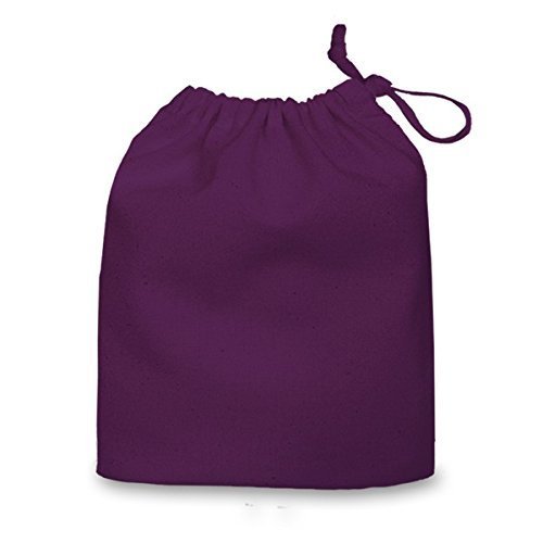 purple drawstring bag