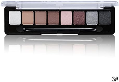 JGB 8 Colors Eyeshadow Makeup Palette Smoky Glitter Shimmer Matte Eye Shadow Set Long Lasting Cosmetic With Brush (3)