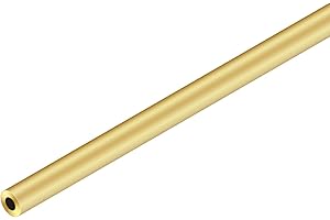 iMeistek Tubo in ottone, diametro esterno 6 mm x spessore della parete 1,5 mm, lunghezza 300 mm, tubi in ottone dritto senza cuciture, per artigianato fai da te