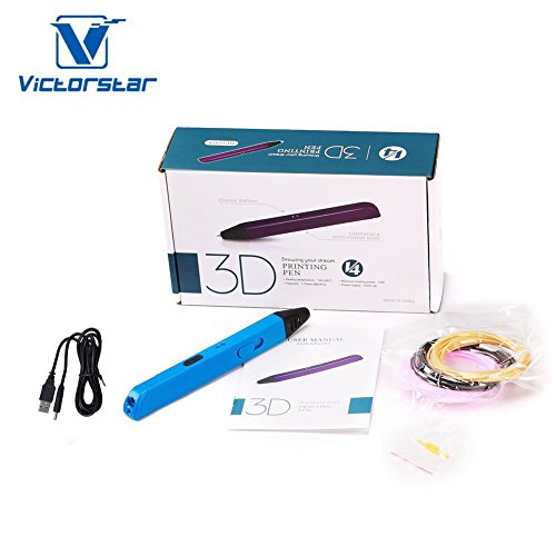 VICTORSTAR @ 3D Drucken Stift – Tragbare RP600A – Gelb / Version 4 Generationen macht 4 Grössere Verbesserungen und bessere Funktionen für 3D Zeichnen und Kritzeln / 3D-Pen + Power Adapter + ABS Filaments + Manul + Plastic Schraubendreher / Erstaunlicher Geschenk für Kinder - 5