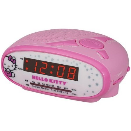 BRAND NEW HELLO KITTY AM/FM DIGITAL ALARM CLOCK RADIO FOR GIRLS