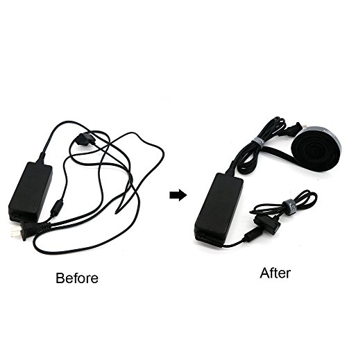 YIAN 5m Klettband Zuschneidbar Wiederverwendbar Kabelschlauch Kabelkanal Kabelbündel Kabelmanager - 6