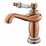 Oudan Moderner Kupfer roségold heißer und kalter Wasserhahn keramikgriff dusche Wasserhahn b (Farbe : B)