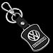Chronowares Volkswagen Leather Chrome Car Logo Key Chain RS.219.00
