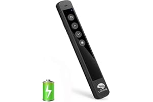 LNGOOR Wireless Presenter, Rechargeable Presentation Clicker with Laser Pointer PowerPoint Remote Clicker Support Hyperlink and Volume Control PPT Slide Show Clicker