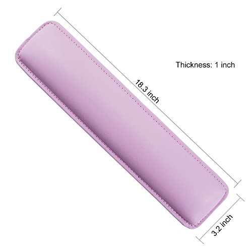 Druck PU Leder Computer Maus Tastatur Handgelenkauflage mit 2 PC, rutschhemmenden Matte, 46,5 cm Weich Handgelenk Kissen Pad mit Memory-Schaumstoff für Notebook/Desktop Tastatur, Anzug für Büros, Home, Gaming 18.3 * 3.2 *1 inch rose - 7
