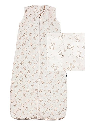 Slumbersac SIMPLY Summer Baby Sleeping Bag 1 Tog - AOP Teddy , 6-18 months/90 cm