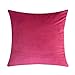 Produktbild MINMINA Sofakissen Kissenbezug einfarbig Kissenbezug Büro Lendenkissen Kissenbezug Bett Rückenkissen Samt Kissenbezug 45 * 45cm, Kissenbezug + Kissen, rosa Rose