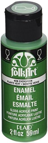 Plaid:Craft Evergreen Folkart Enamels - 2oz, green, 40-4036