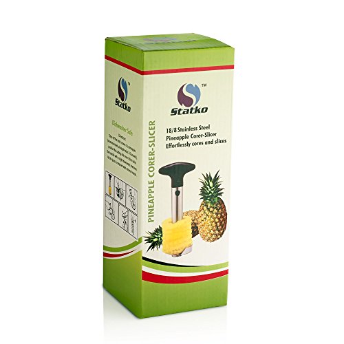 statko® Edelstahl Ananasschneider, Schäler und Entkerner – Über 500 positiven Bewertungen auf Amazon. Com – USA Seite (siehe Hinweis unten) (7,5 cm Klinge) - 7