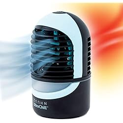 Zaahn Ultra Chill Deluxe - Ventilateur USB de Bureau Humidificateur d'Air, Refroidisseur Portable Sans Filtre, Diffuseur d'Huiles Essentielles Avec Lumière d'Ambiance, Lumière de Lecture