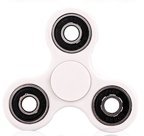 Xinruifeng Tri Fidget Hand Spinner Toy, Hand Fidget Spinner Toy Stress Reducer Ultra Durable,Hand Spinner Toy Perfect For ADD, ADHD Anxiety, and Autism Adult Children (White)