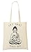Price comparison product image Let That Shit Go Buddha Black Monochrome Shopping Tote Bag