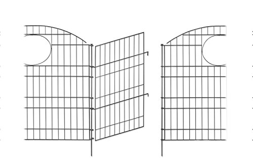 Tor für Massiv Zaun „Balkhausen, Müngsten, Glüder & Rüden“ 70 x 80 cm, anthrazit – Teichzaun, Tiergehege, Gartenzaun, Steckzaun, Rabattenzaun, Zaunmatten, Hundezaun, Katzenzaun, Rankhilfe - 4