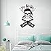 Produktbild Schädel Kopf Vinyl Wandtattoos Design Wohnkultur Vinyl Wandkunst Eine Flasche Rum Wandaufkleber Poster Jungen Room Art 39 * 57 Cm