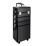 Abschließbar & gesichert: Jede Schicht ist mit Sicherheitsverschlüssen für einen einfachen Transport und außergewöhnlicher Haltbarkeit ausgestattet. 2 Schlüssel stehen zur Verfügung. Machen Sie sich keine Sorgen, Ihr Make-up-Zubehör und Ihre Werkzeuge auf Reisen zu verlieren.