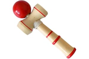 WEDHAPY Wooden Kendama Blue Ball Cup Toy Classic Japanese Balancing Skill Game Wooden Skill Toy Wooden Skill Toy Classic Japanese Balancing Skill Game