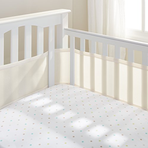 BreathableBaby 4 Sided Cot Mesh Liner in Mist (Ecru)