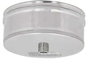 ZINCO GROUP Tappo INOX con Scarico Condensa (Acciaio inossidabile, 130 mm)